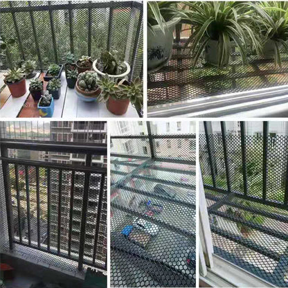 0.5M Width Black Balcony Cat Net Home Plastic Grid 0.4 0.8Cm Windows Net Child Safety Anti-Falling Stairs Protect Netting