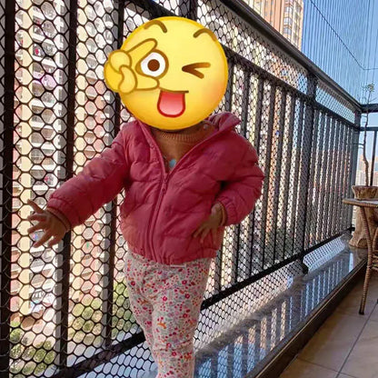 0.5M Width Black Balcony Cat Net Home Plastic Grid 0.4 0.8Cm Windows Net Child Safety Anti-Falling Stairs Protect Netting